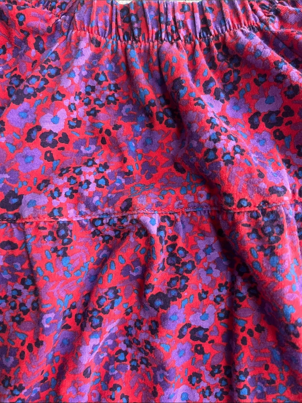 GAP Red and Purple Floral Tiered Dress